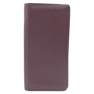 LOUIS VUITTON Louis Vuitton Taurillon Portefeuille Brazza Brown Leather Long ...
